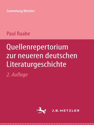 cover image of Quellenrepertorium zur neueren deutschen Literaturgeschichte
